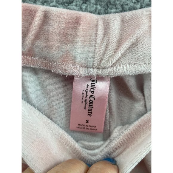 Juicy Couture Woman's Velour Pink Tie Dye Joggers Track Suit Bottoms Size Small - Picture 4 of 9